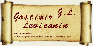 Gostimir Levičanin vizit kartica